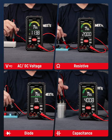 KAIWEETS DMM test leads provide reliable connections across measurements.