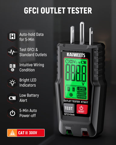 Bottom indicators illuminate to show wiring status in low light.
