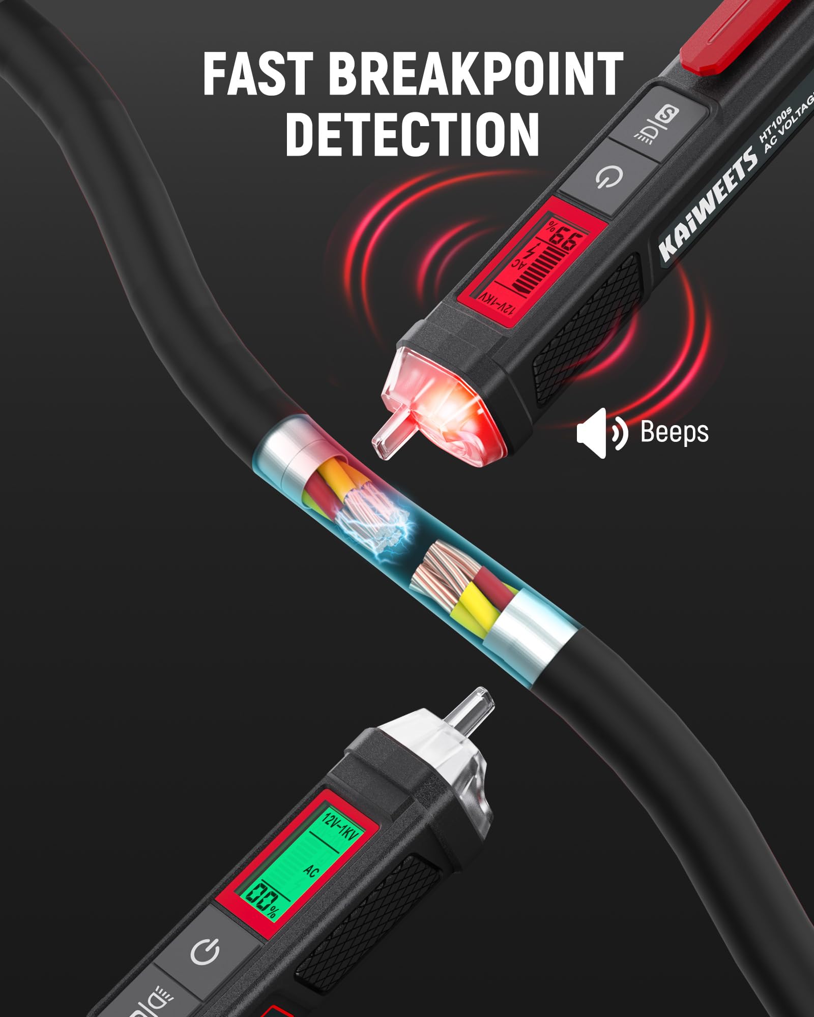 KAIWEETS KIT01 dual-range voltage detector for versatile measurements
