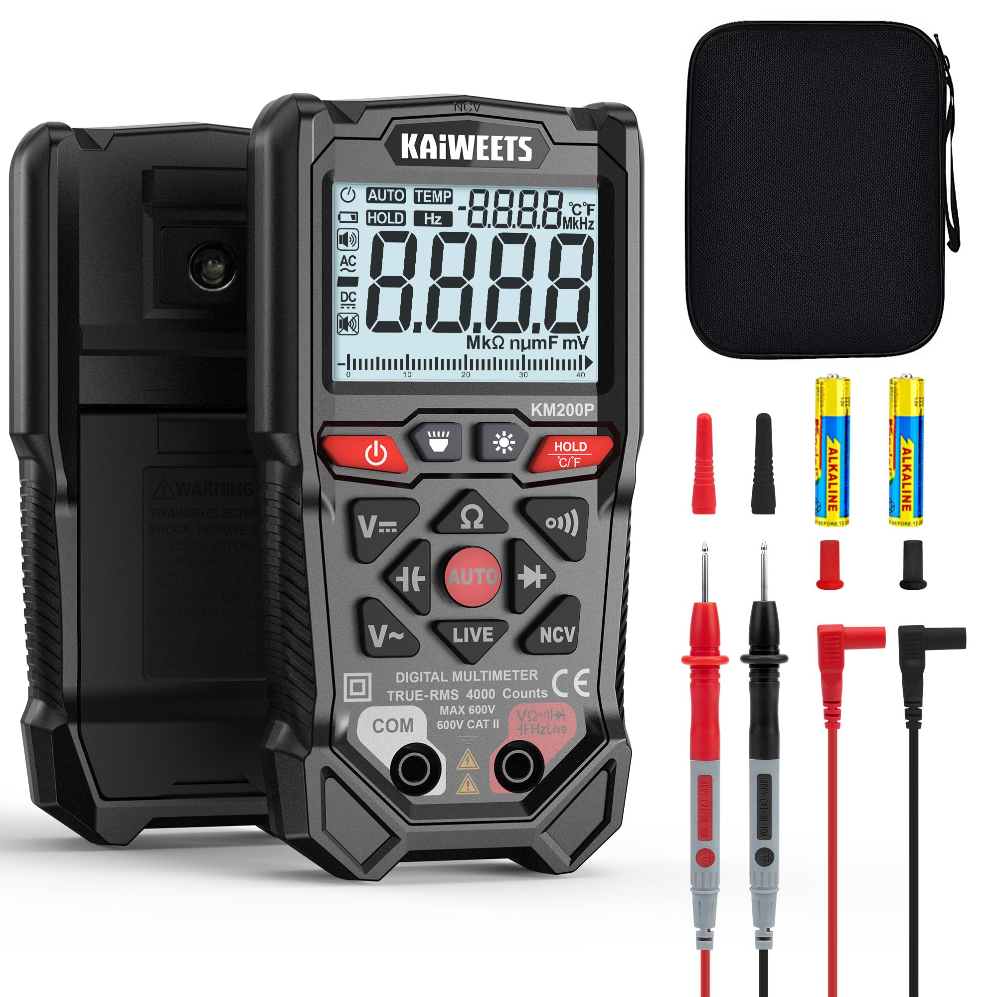 KAIWEETS KM200P front view for precise measurements