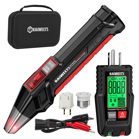 KAIWEETS KT301P LCD display for voltage and wiring checks on panels
