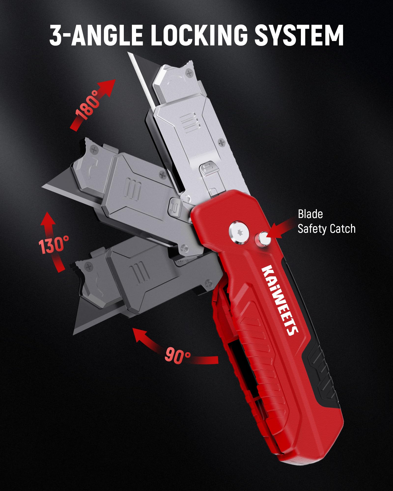 KAIWEETS zinc alloy handle offers durable, ergonomic grip.