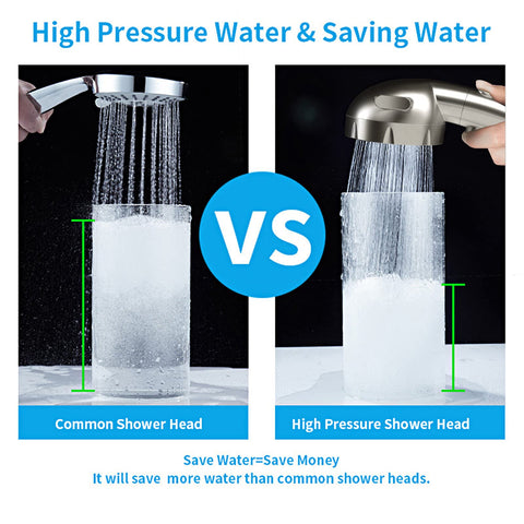 KAIYING shower head showing three spray modes for customized use.