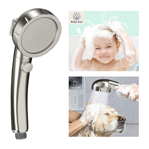 KAIYING shower head with ON/OFF switch for easy water control.