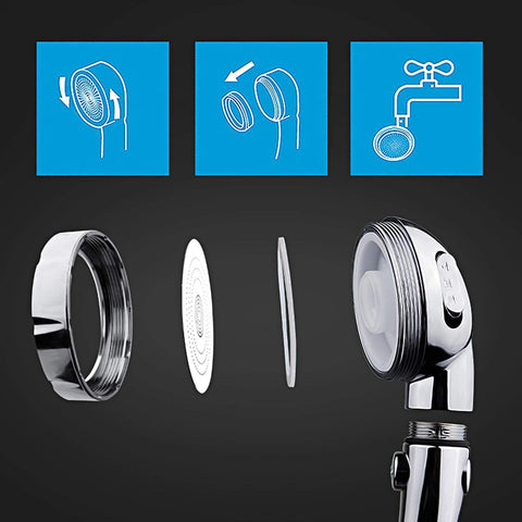 KAIYING shower head with hose and bracket assembly for simple setup