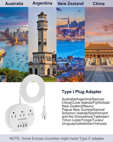 Kakahigh adapter with USB-C ports in use for fast charging on the go