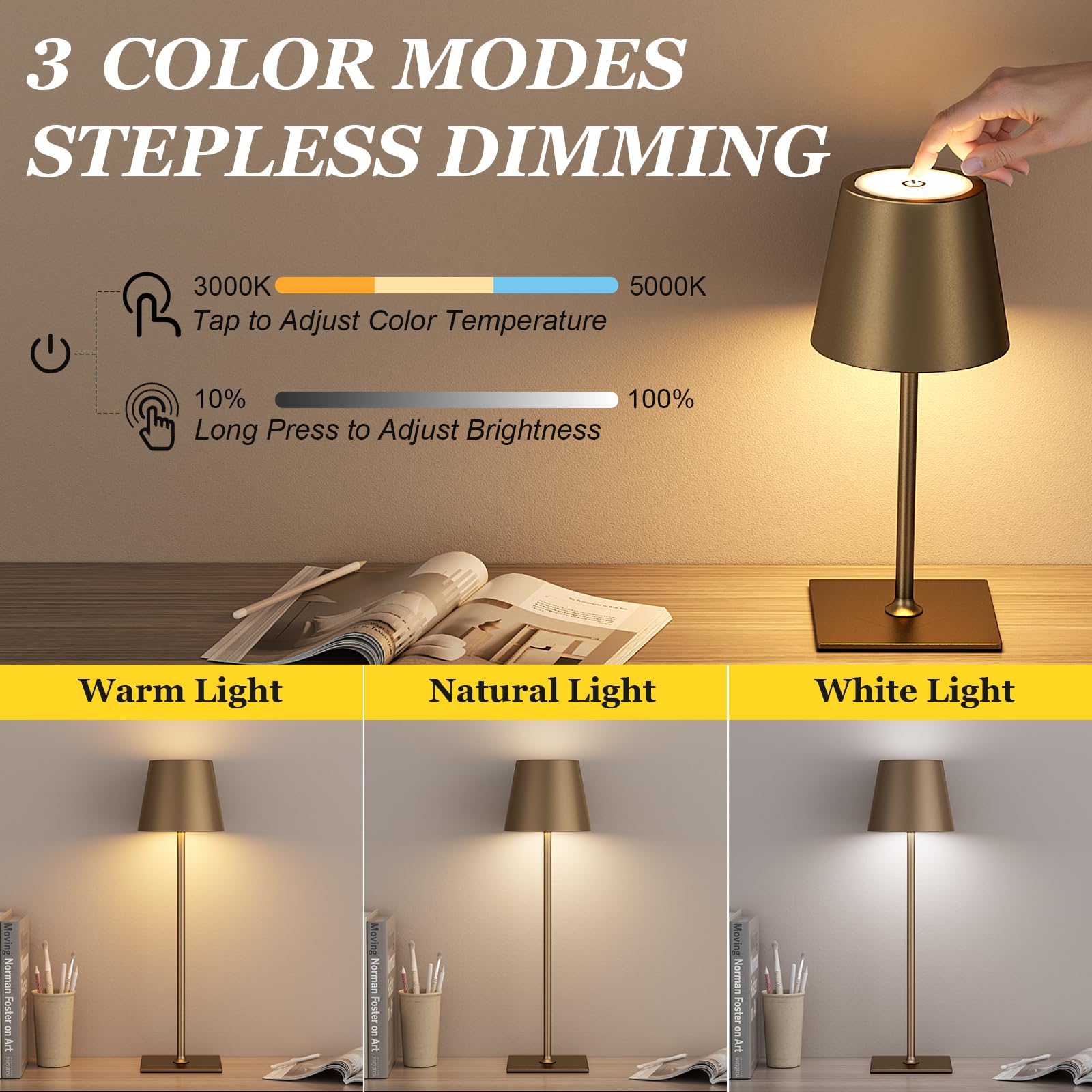 Kakanuo lamp top touch control for easy dimming
