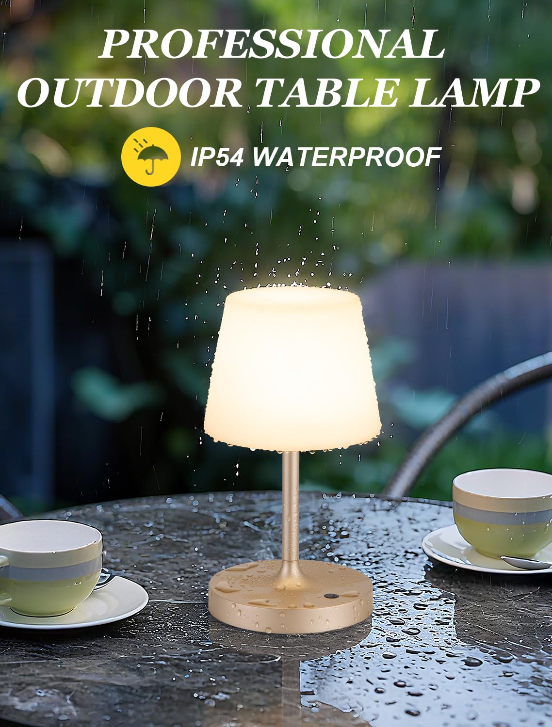 Kakanuo Champagne Gold Shower Lamp indoor outdoor versatility