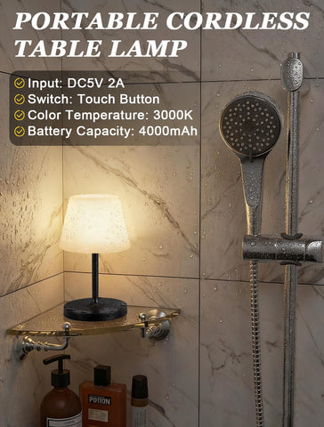 Kakanuo compact portable lamp ideal for kitchen, patio, or shelves
