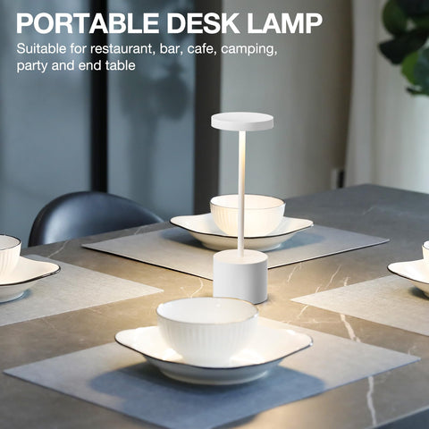 Kakanuo cordless lamp on dining table creating warm ambience