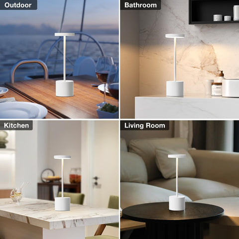 Kakanuo cordless lamp displaying 3000K to 5000K color temperatures for mood lighting