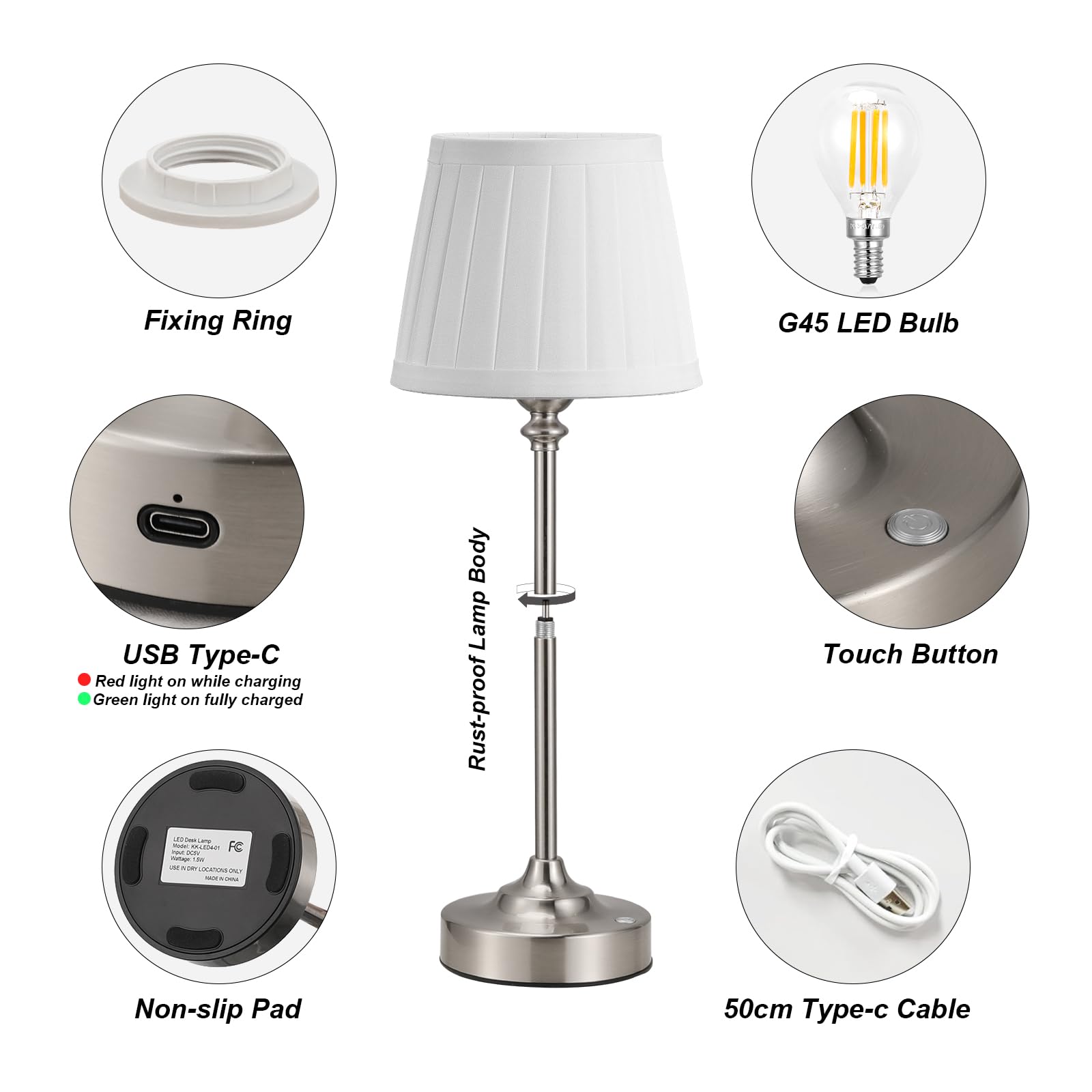 Kakanuo cordless table lamp 3000K warm light creates cozy ambience in bedrooms