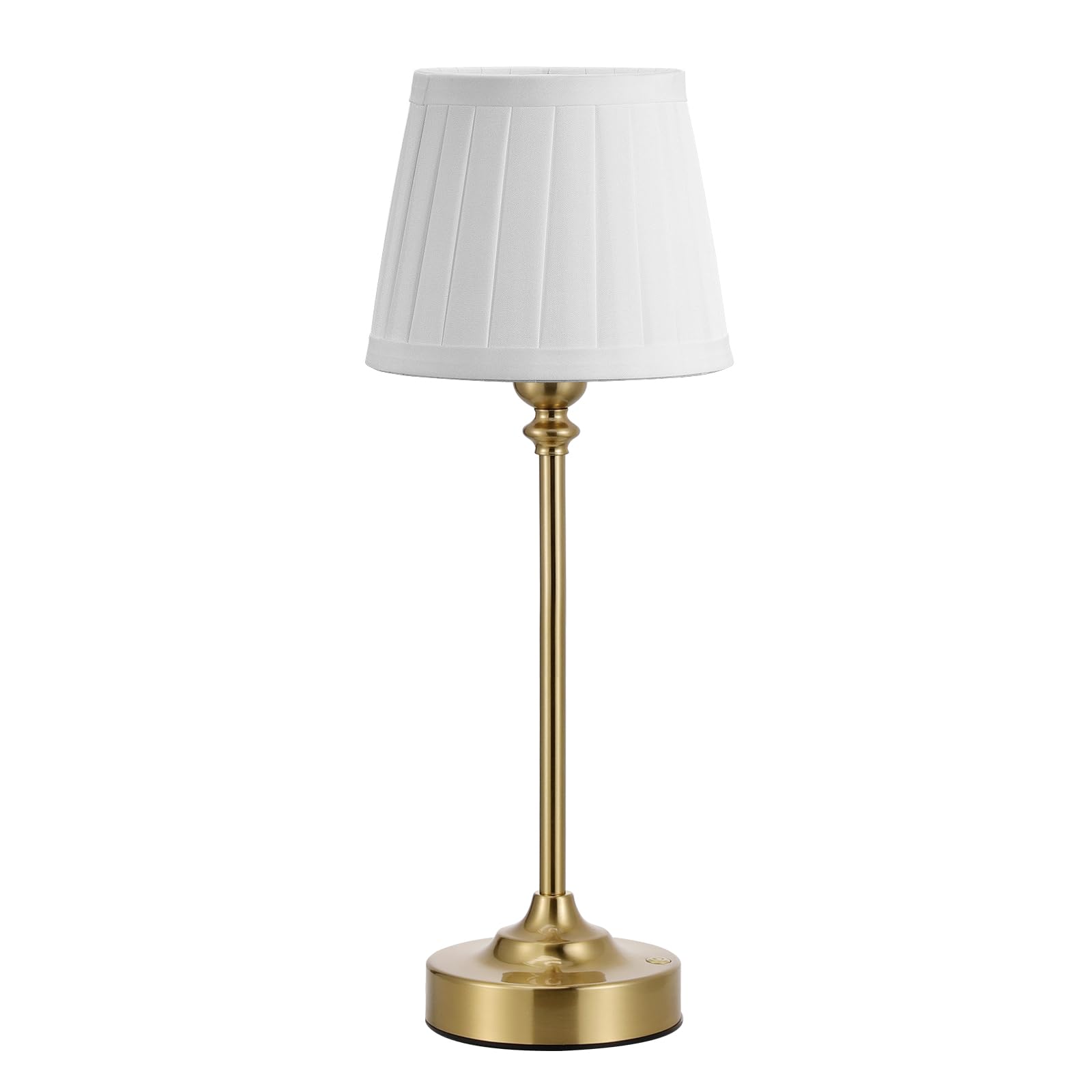 Kakanuo cordless table lamp brass body offering warm ambient lighting.