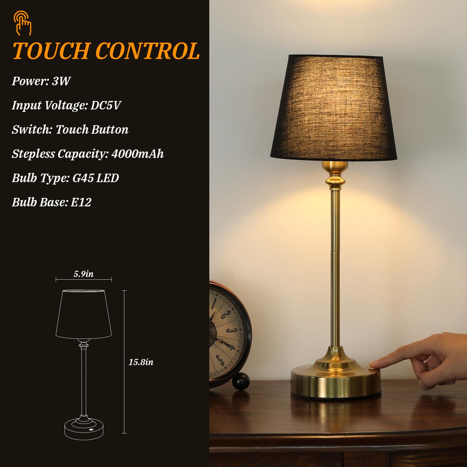 Kakanuo linen shade adds soft diffusion to the lamp’s glow.