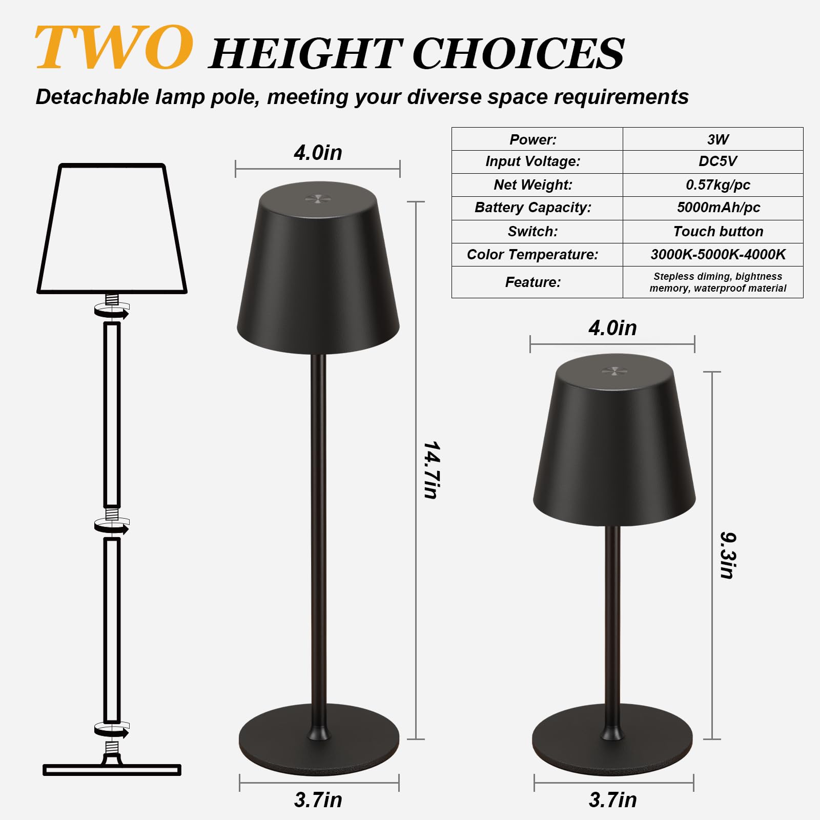 Kakanuo lamp with outdoor-ready coating suitable for patio or camping