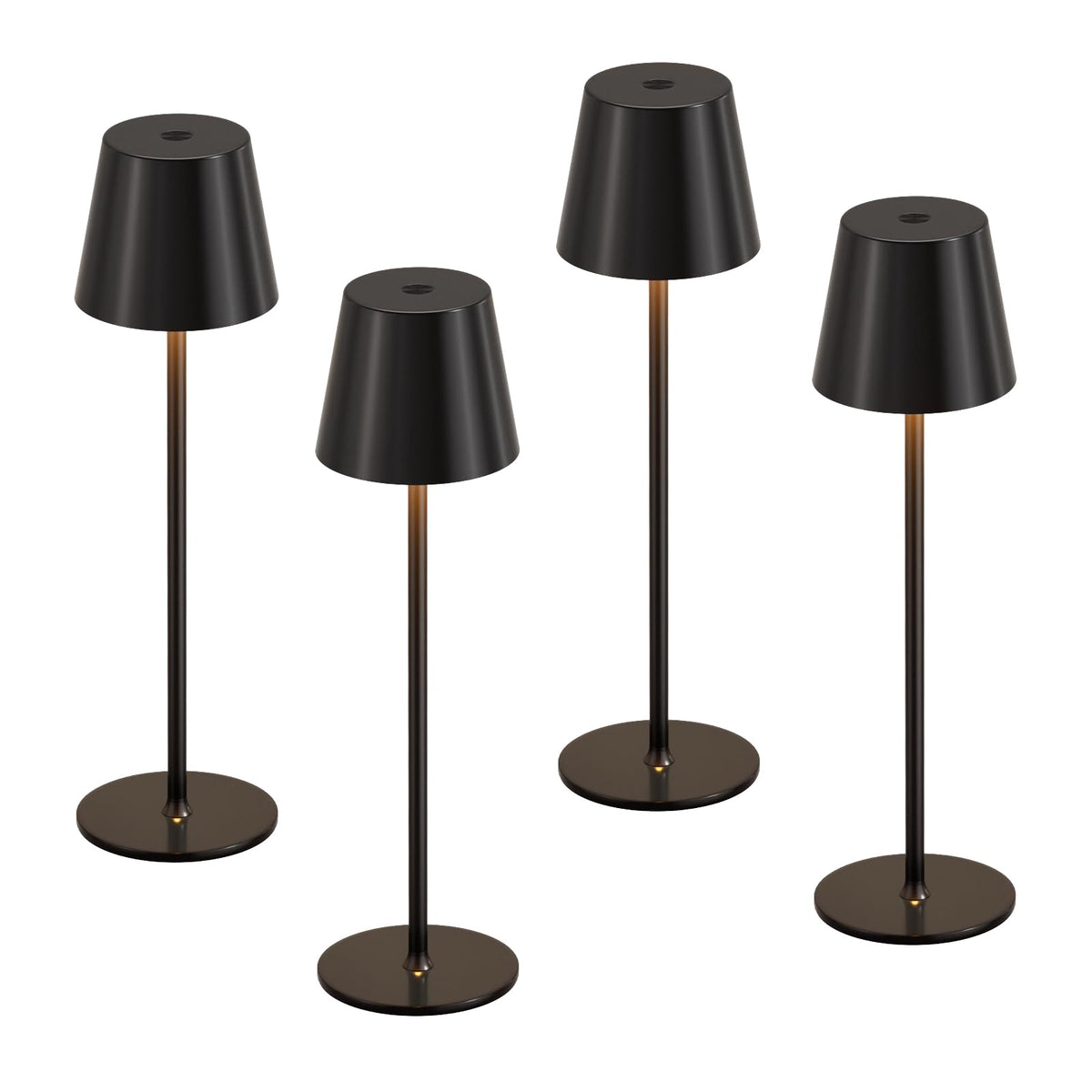 Kakanuo cordless table lamp top view with touch control and ambient options
