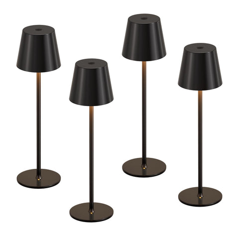Kakanuo cordless table lamp top view with touch control and ambient options