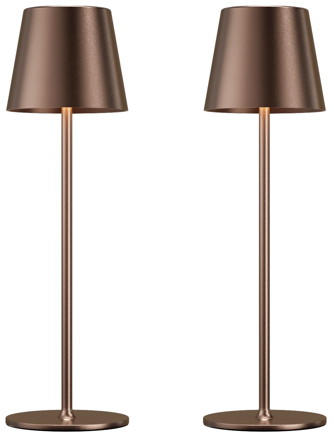 Kakanuo two pack cordless brown table lamps on dining table for ambient lighting