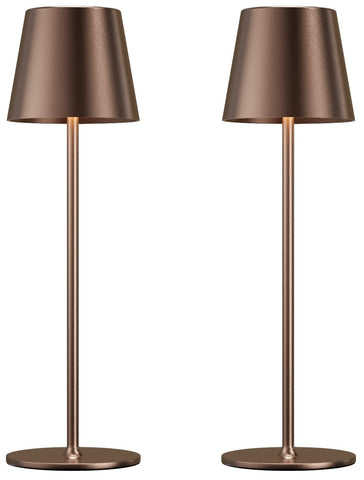 Kakanuo two pack cordless brown table lamps on dining table for ambient lighting
