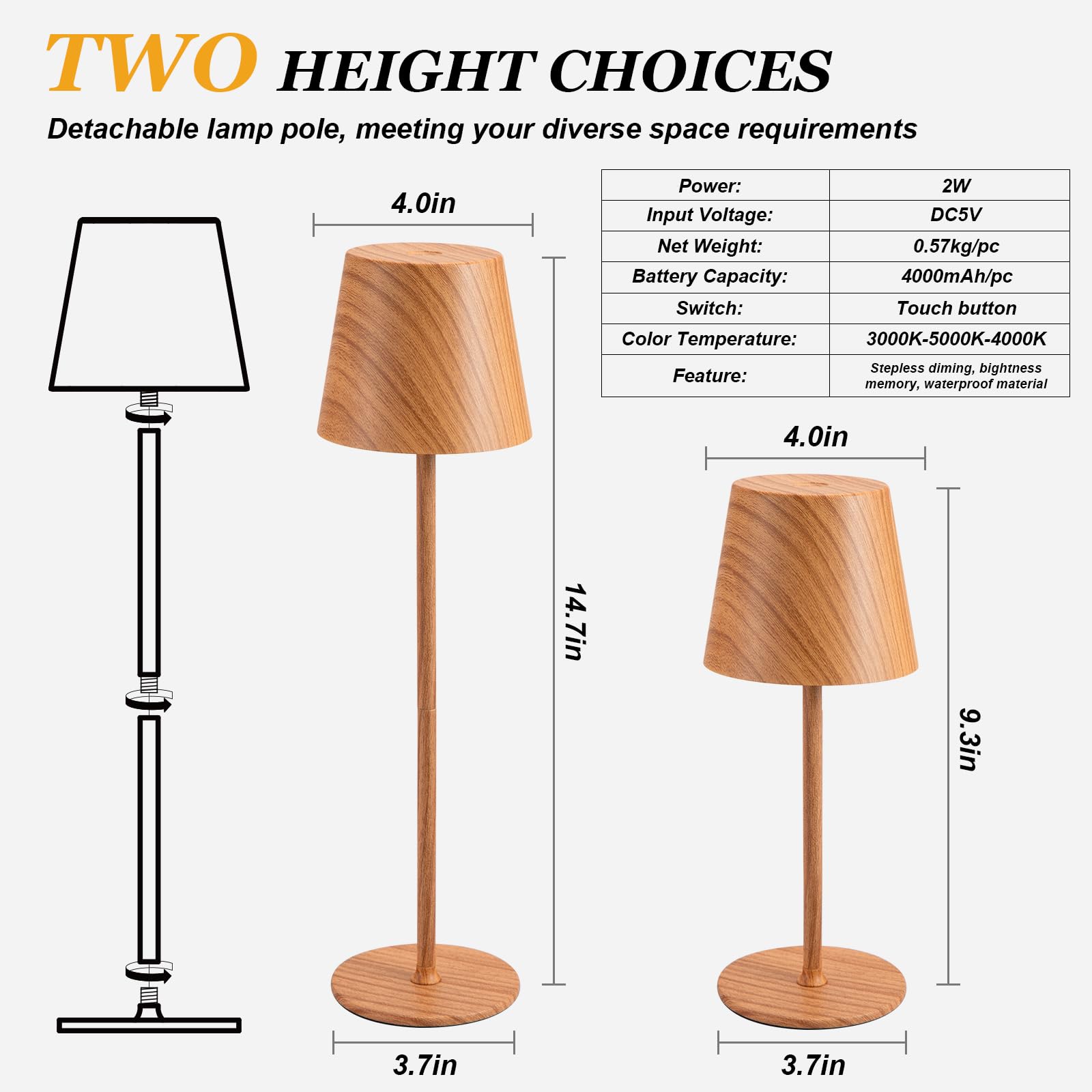 Kakanuo lamp features USB-C charging for quick power-ups