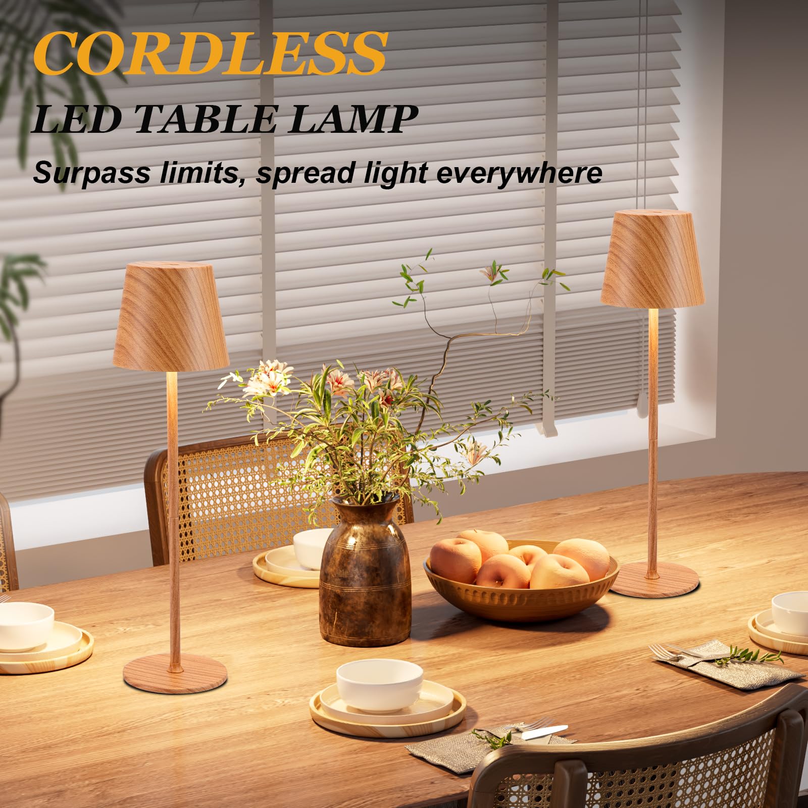 Kakanuo wood-grain lamp resists scratches and weathering outdoors