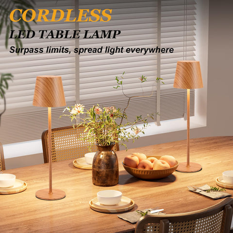 Kakanuo wood-grain lamp resists scratches and weathering outdoors
