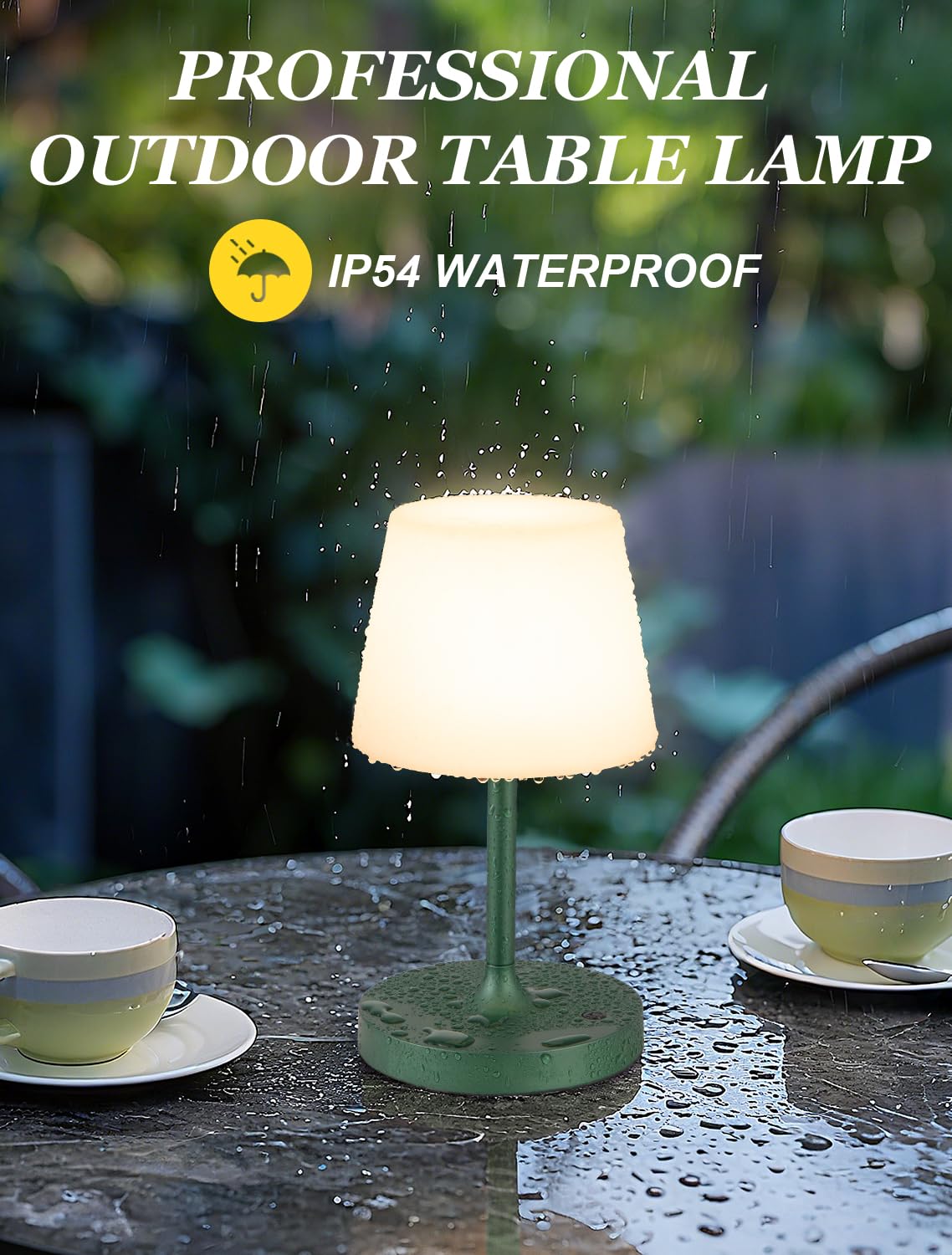 Kakanuo kitchen and bathroom counter lamp in green finish for everyday use.