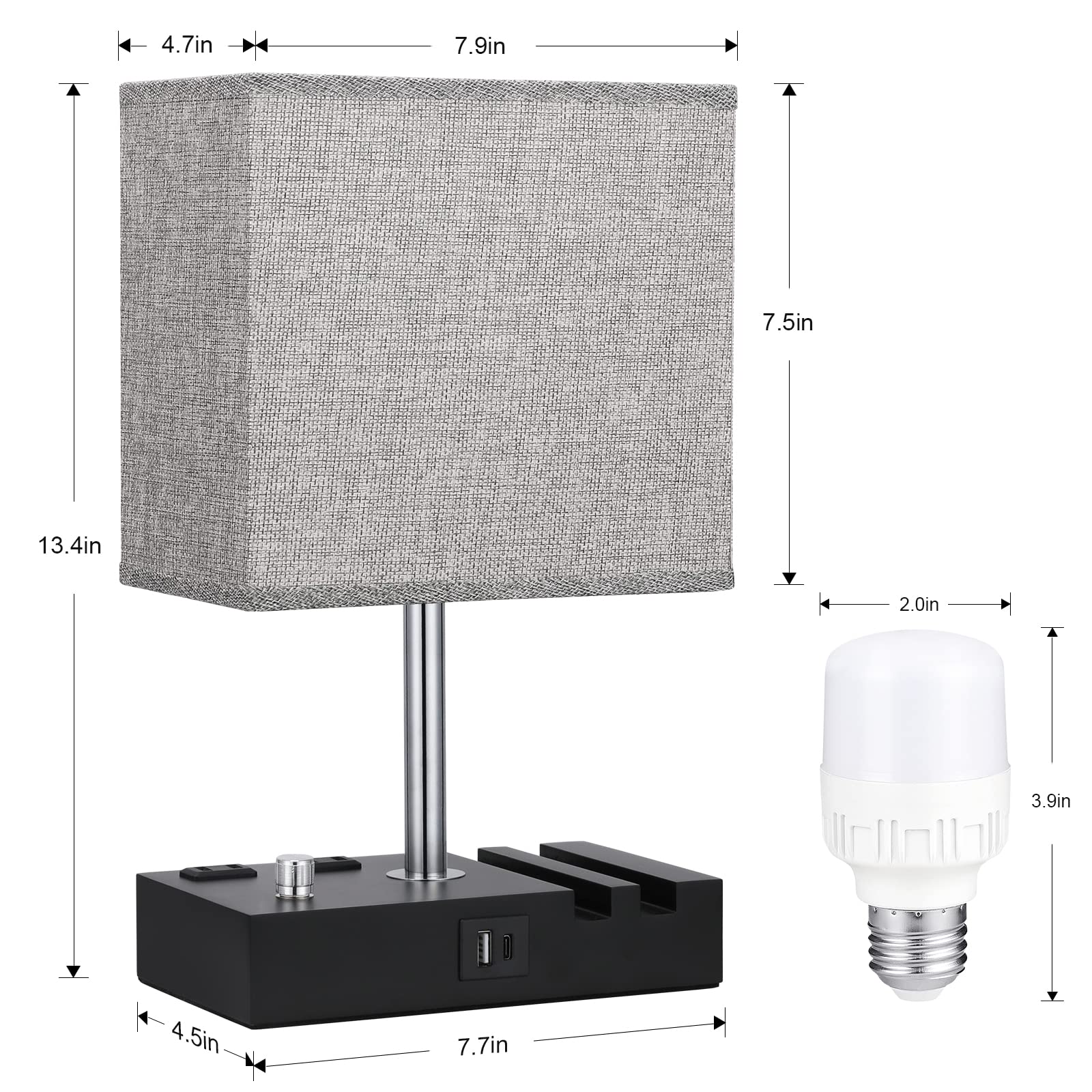 Kakanuo LED bulb included offers instant illumination.