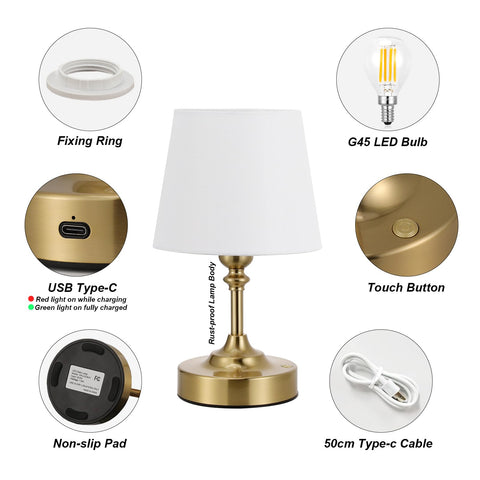 Kakanuo portable cordless lamp on a dining table