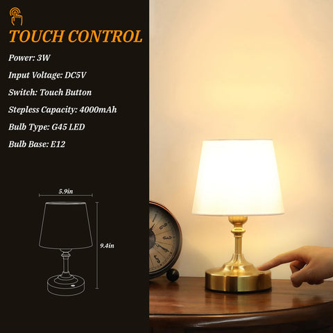 Kakanuo compact gold lamp, portable design for small spaces