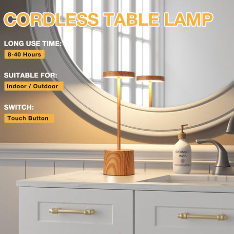 Kakanuo portable cordless lamp ideal for camping, patios, and bedside use.