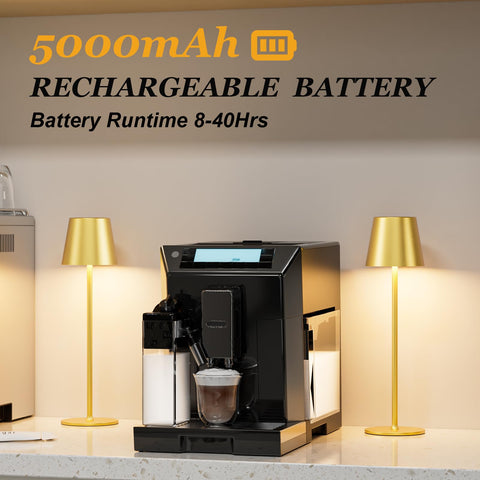 Kakanuo rechargeable table lamp with 5000mAh battery for long use.