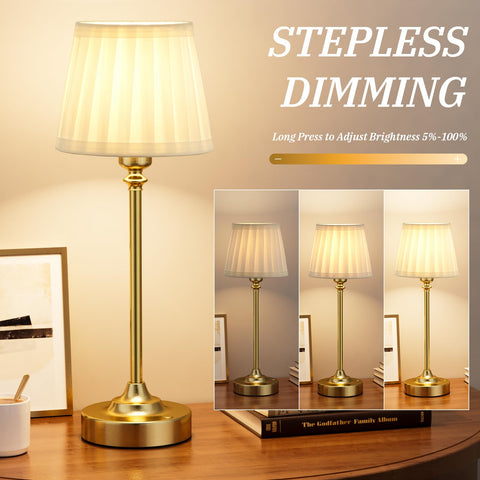 Kakanuo table lamp linen shade diffuses light for soft glow.