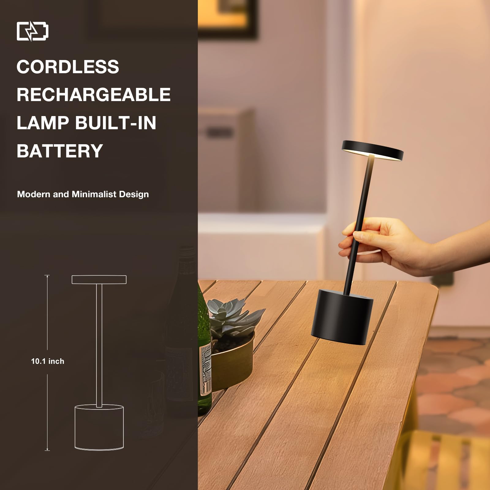 Kakanuo touch-control base for easy brightness adjustment.