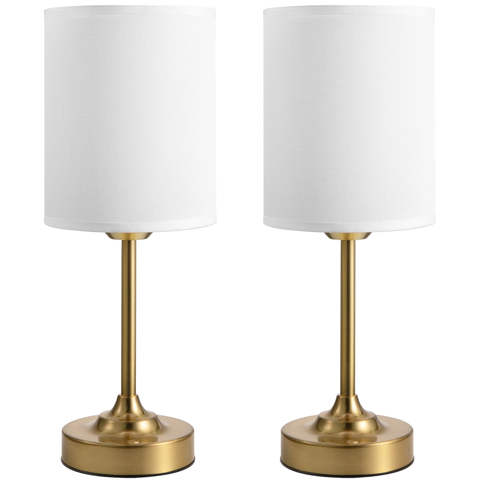 Kakanuo touch-control cordless table lamp with brass finish for easy dimming