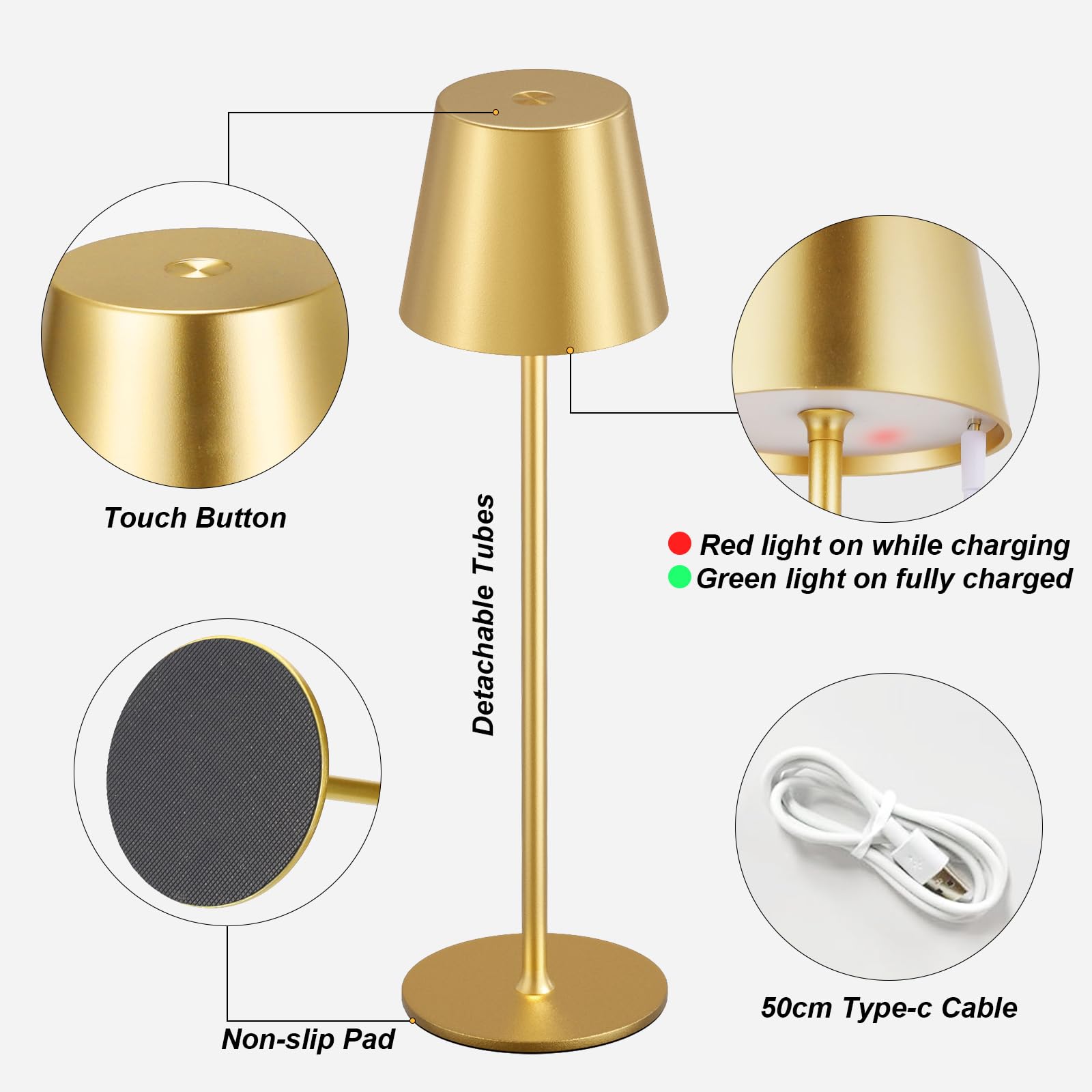 Kakanuo touch-control lamp for easy color and brightness adjustment.