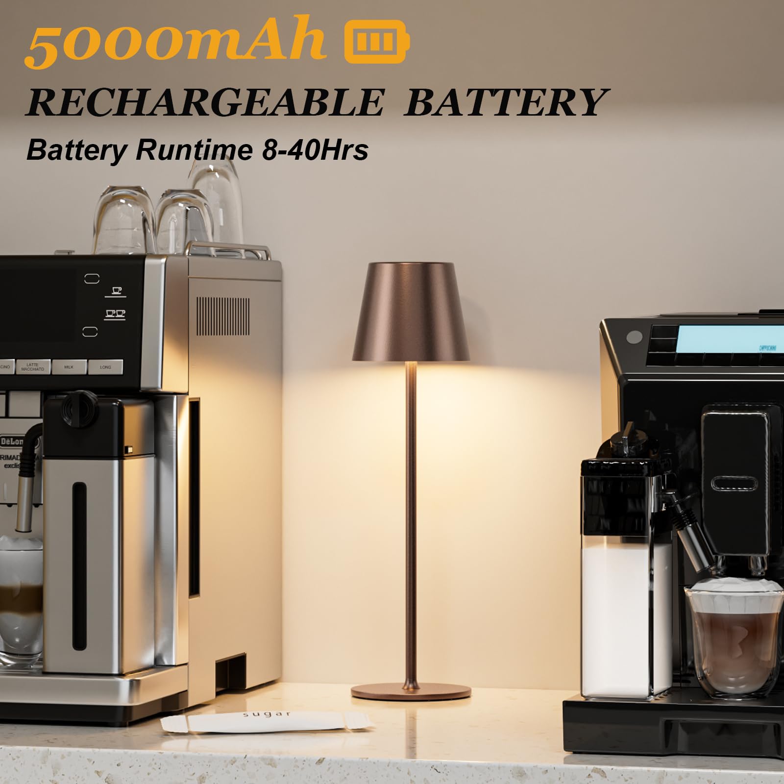 Kakanuo lamp charging via USB-C for easy power