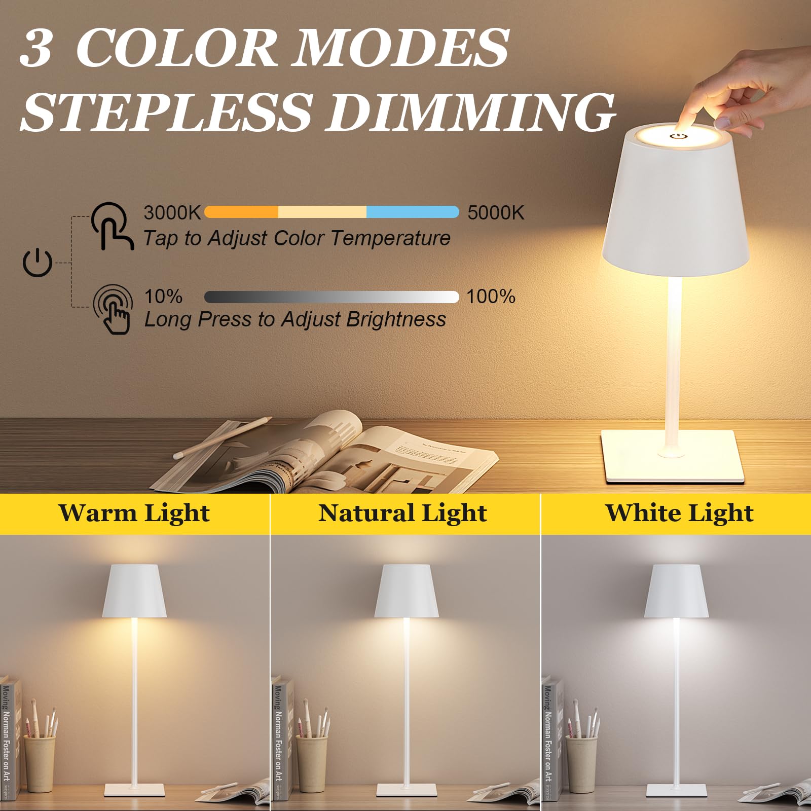 Kakanuo lamp side profile highlighting slim form and height adjustment