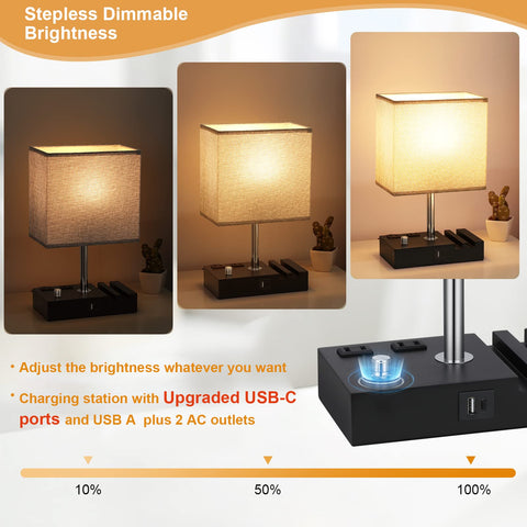 Kakanuo wooden base bedside lamp adds sturdy decor.