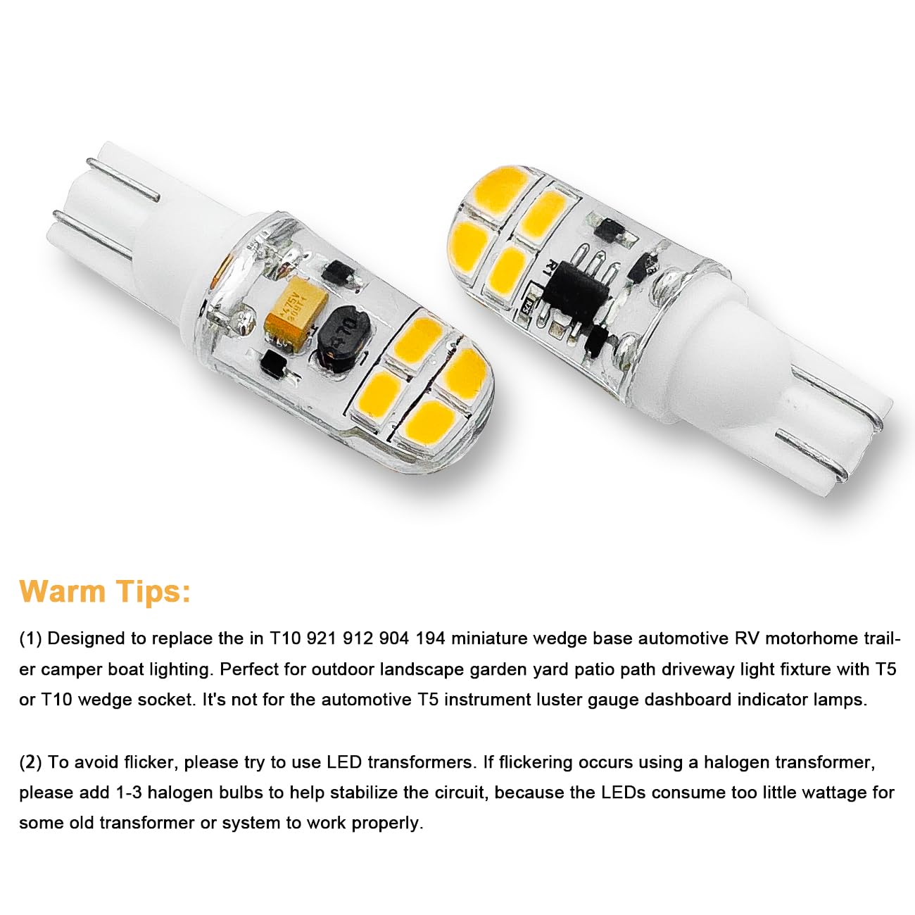 KAKEMONO interior automotive LED bulb with wedge base for effortless plug-and-play.