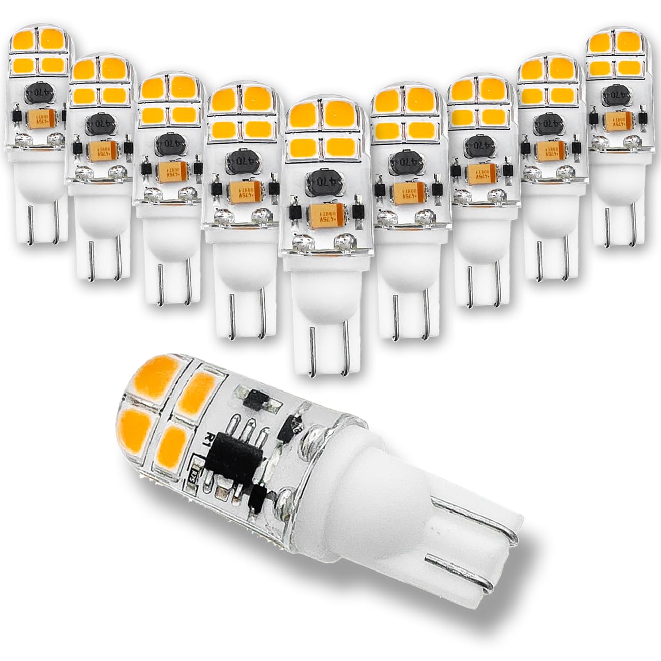 KAKEMONO T5/T10 wedge base 2W LED bulb pack for easy interior and exterior trailer lighting.