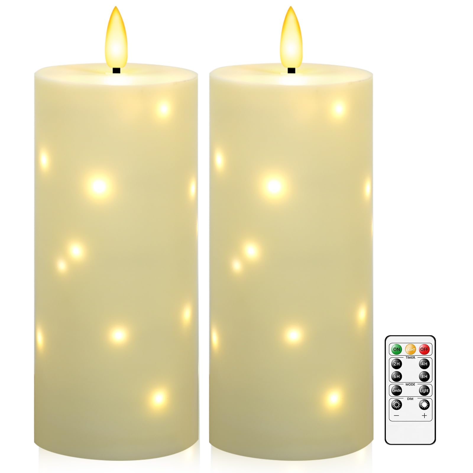 Kakoya 10x4 outdoor candle with IP65 weatherproof durability for porches.