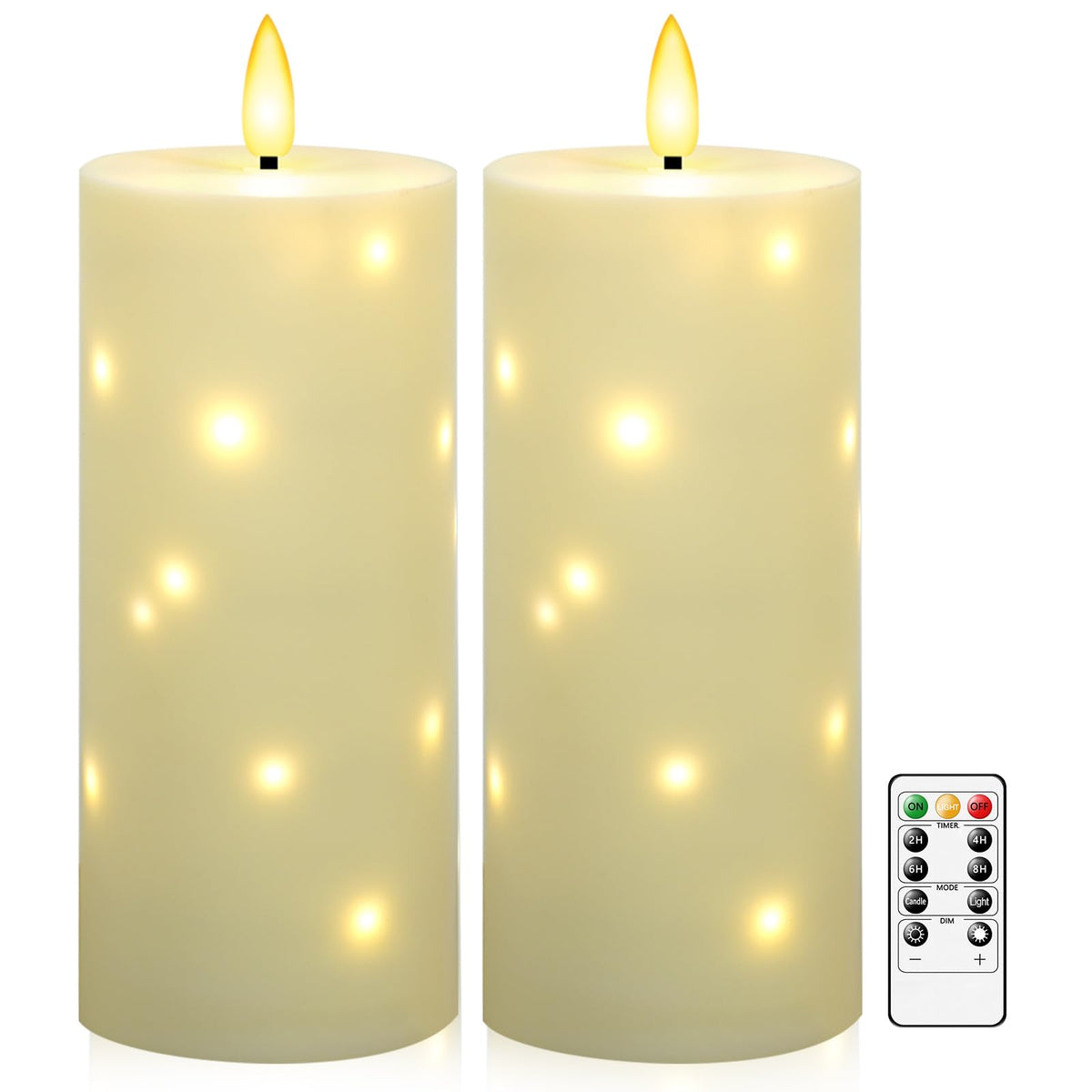 Kakoya 10x4 outdoor candle with IP65 weatherproof durability for porches.