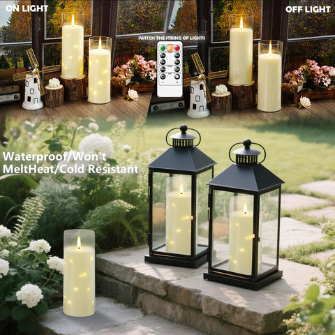 Kakoya 11x4 acrylic pillar with star string adds twinkle.