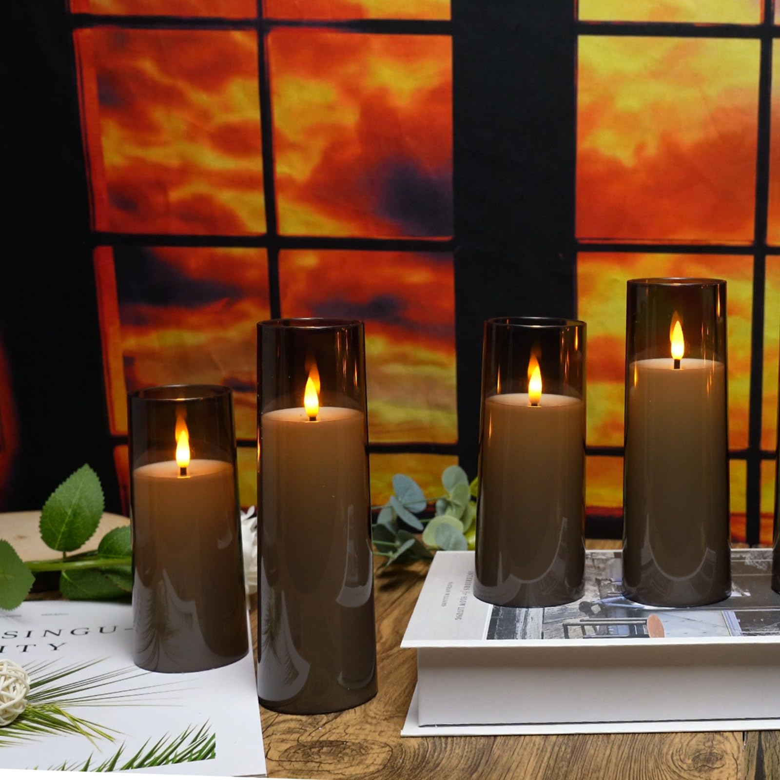 Kakoya acrylic shell keeps candles sturdy and pet-friendly.