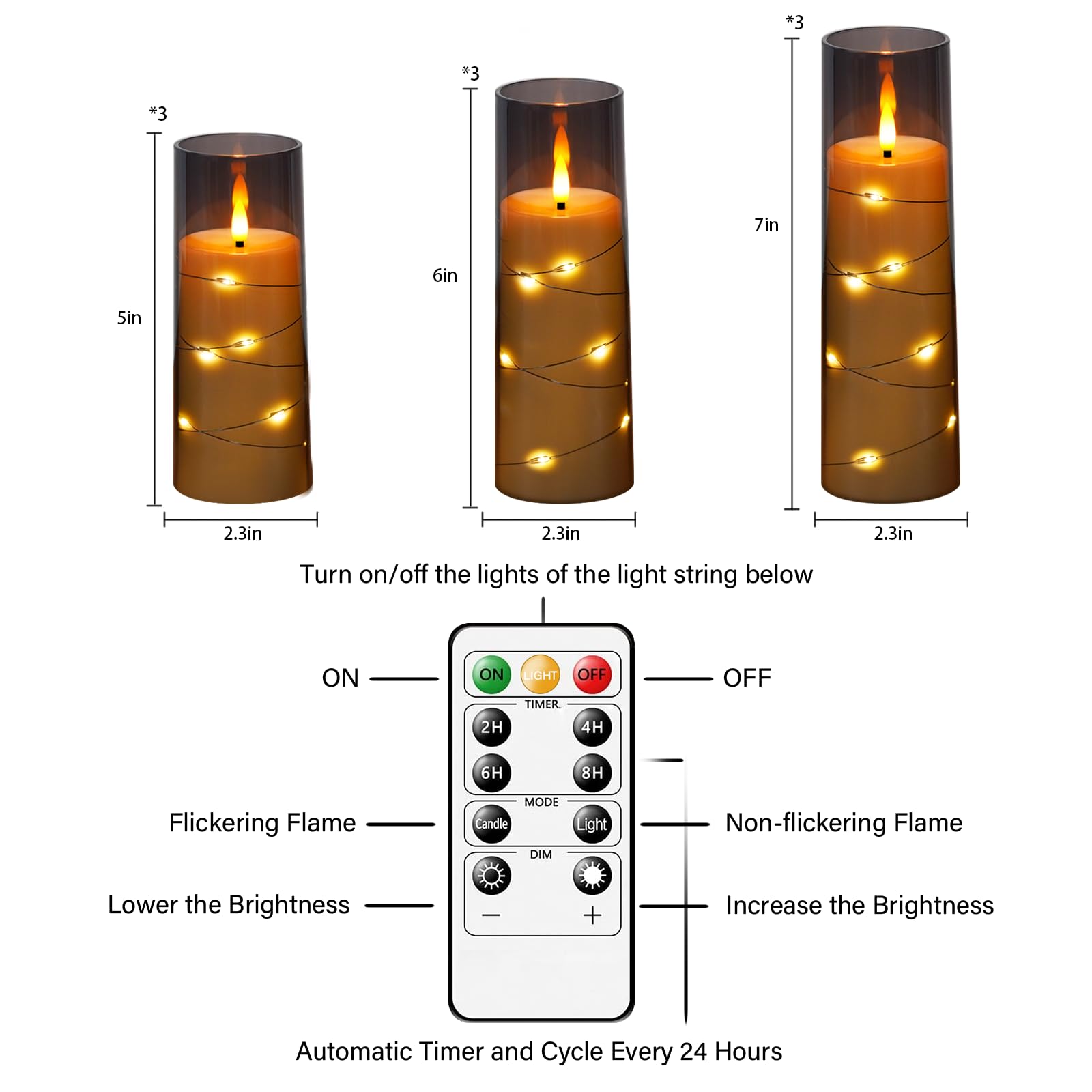 Kakoya battery-powered candles glow softly, ideal for romantic dinners.