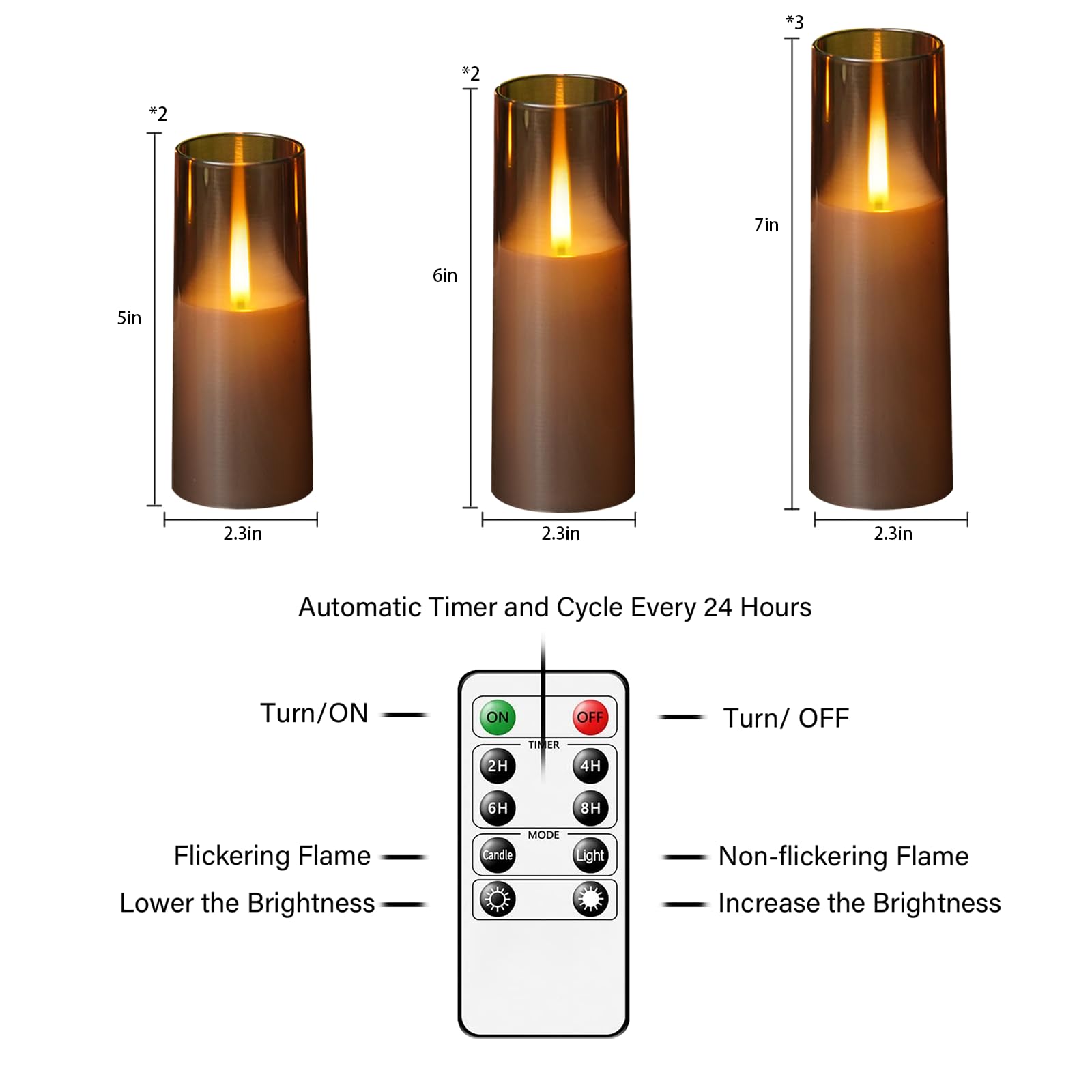 Kakoya batteries-powered candles use two AA batteries