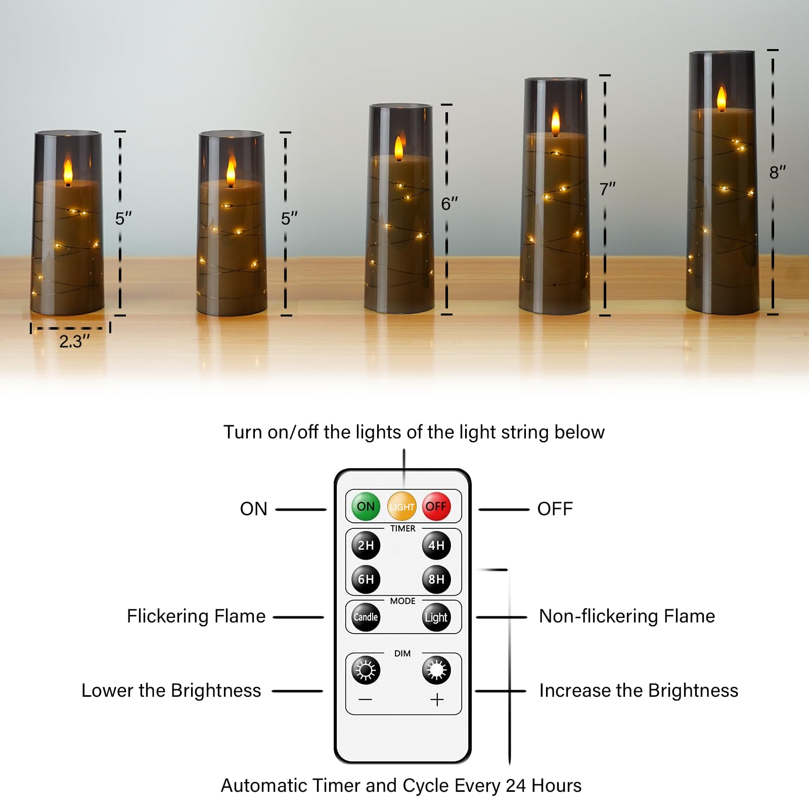 Kakoya candles with timer enable automatic daily lighting for convenience
