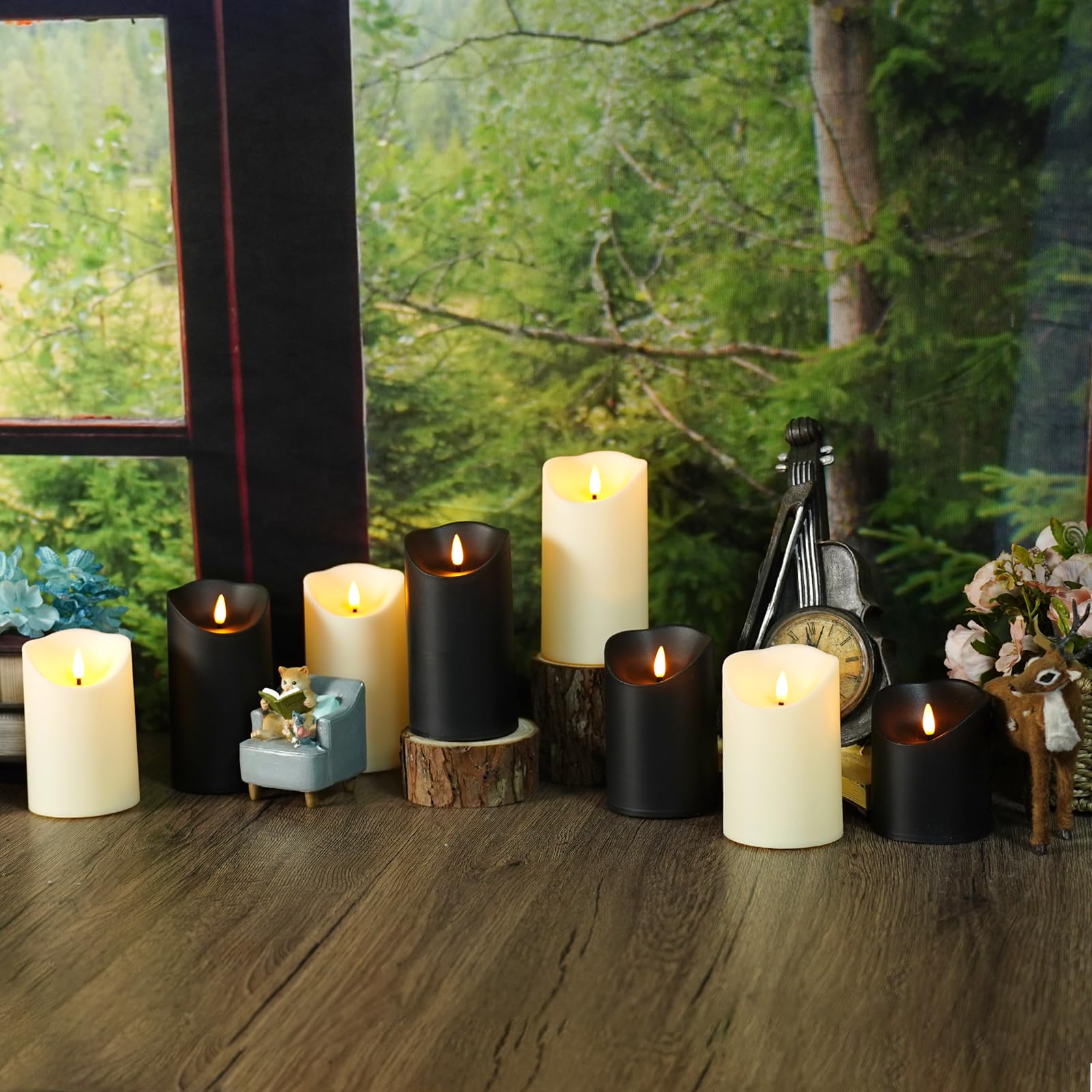 3-inch Kakoya flameless candle close-up showing realistic flicker.