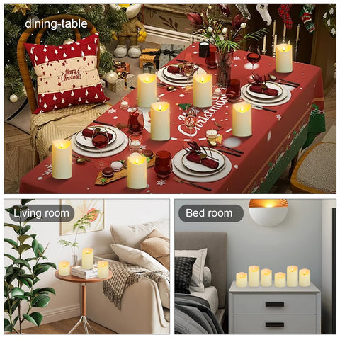 5-inch Kakoya pillar candle enhancing a centerpiece with candlelight effect.